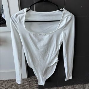 cute white long sleeve bodysuit